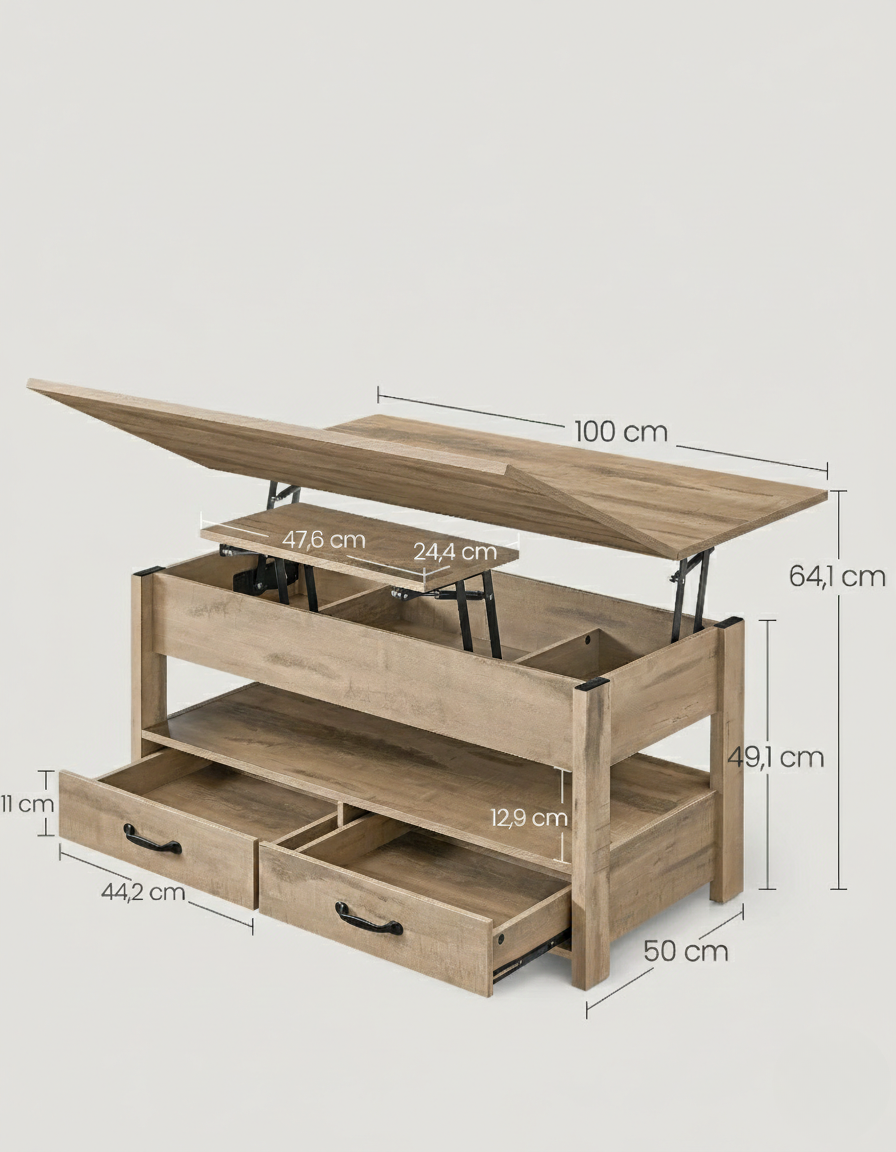 Table basse dépliable