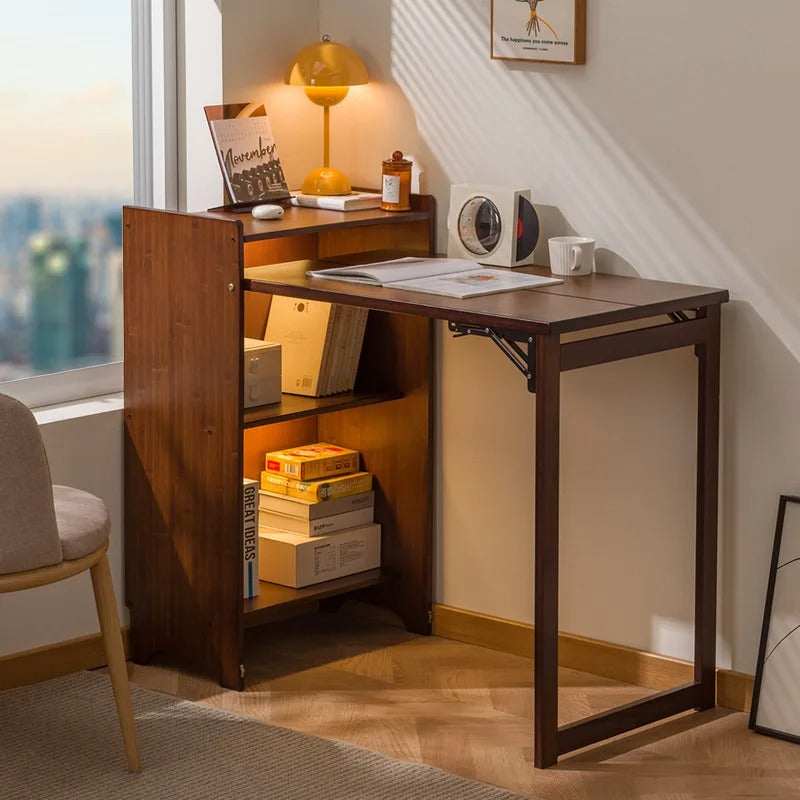 Bureau pliant en bois massif pour étudiant