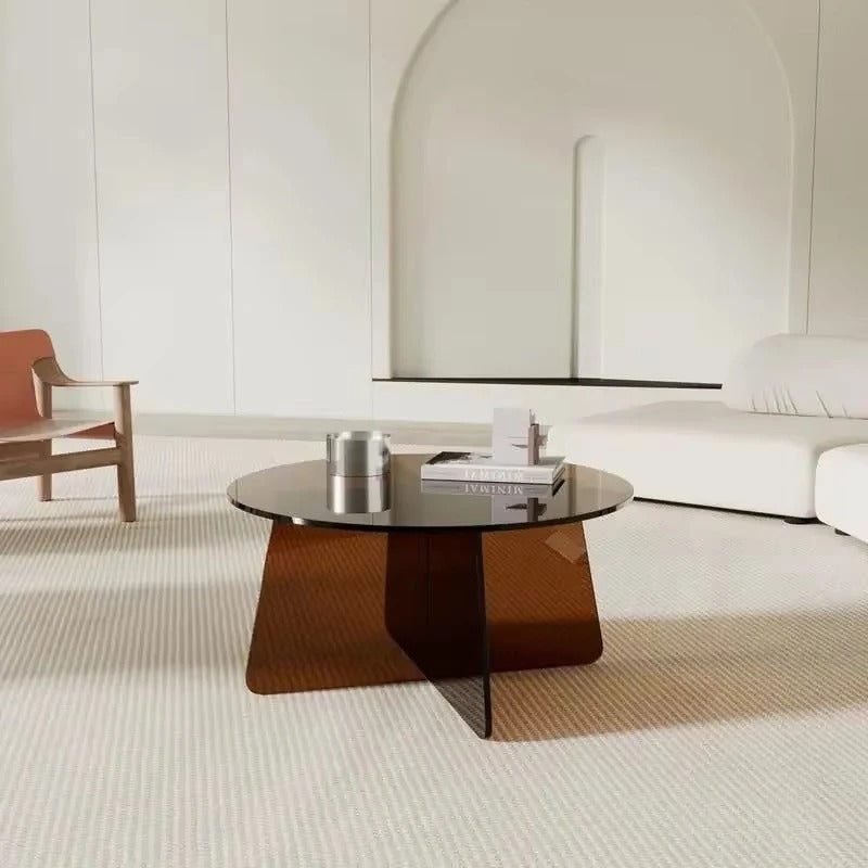 Table en verre design minimaliste