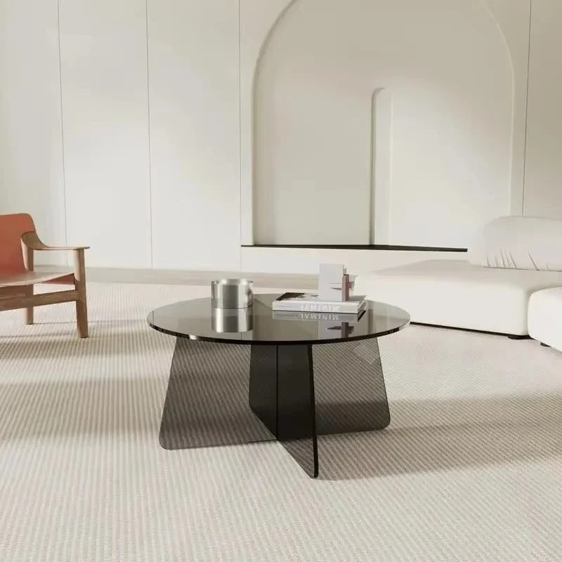 Table en verre design minimaliste