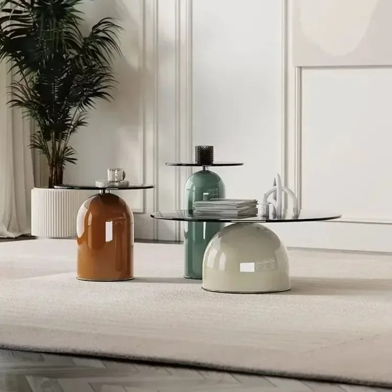 Table basse en verre trampé