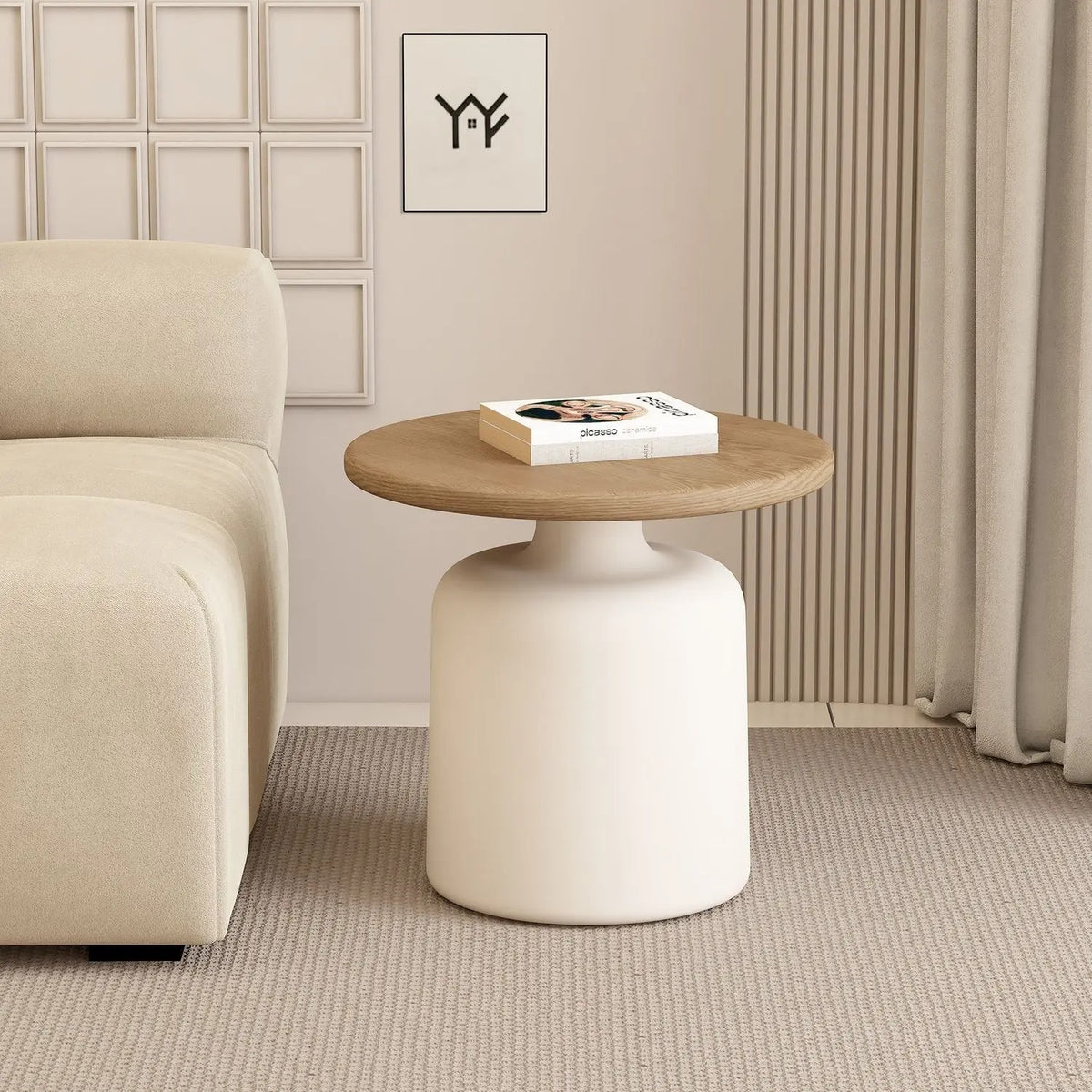 Table basse de style crème