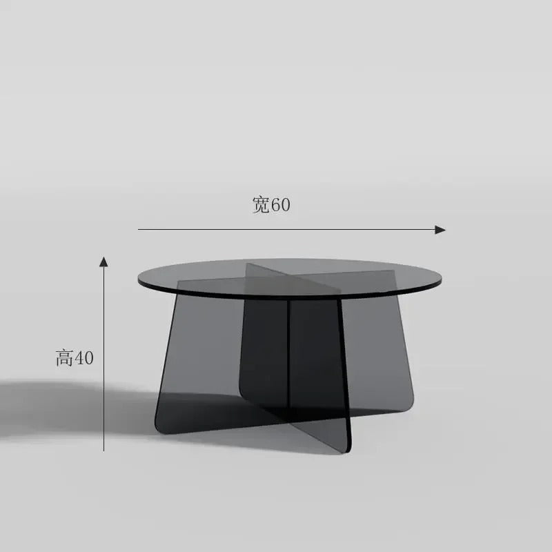 Table en verre design minimaliste