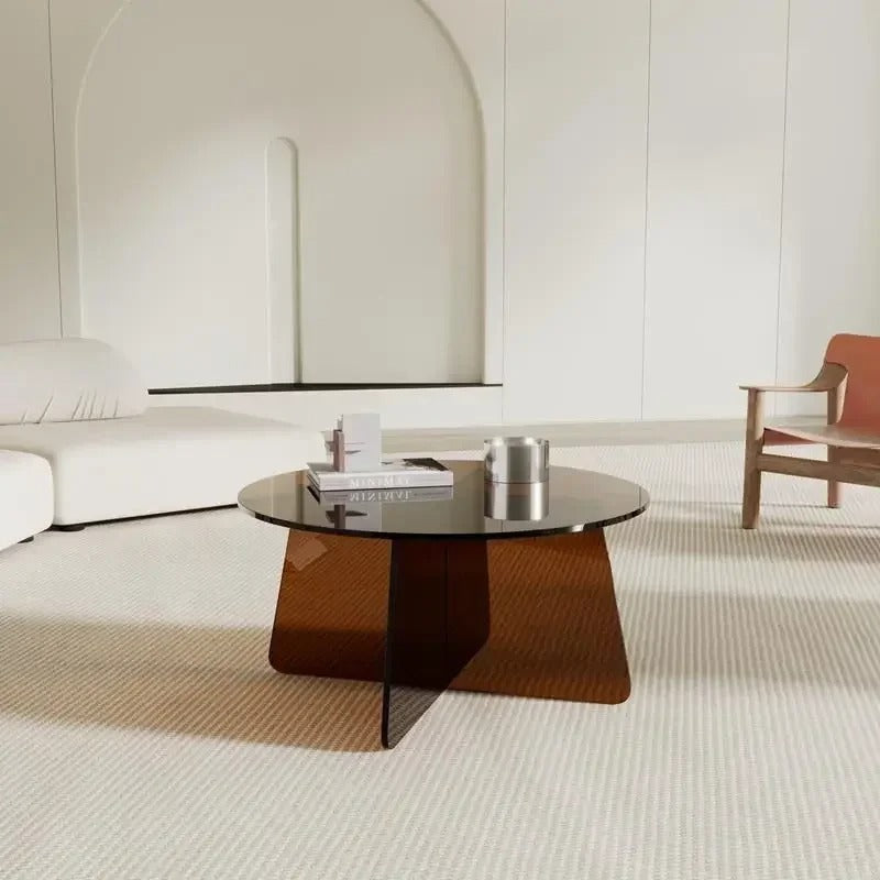 Table en verre design minimaliste