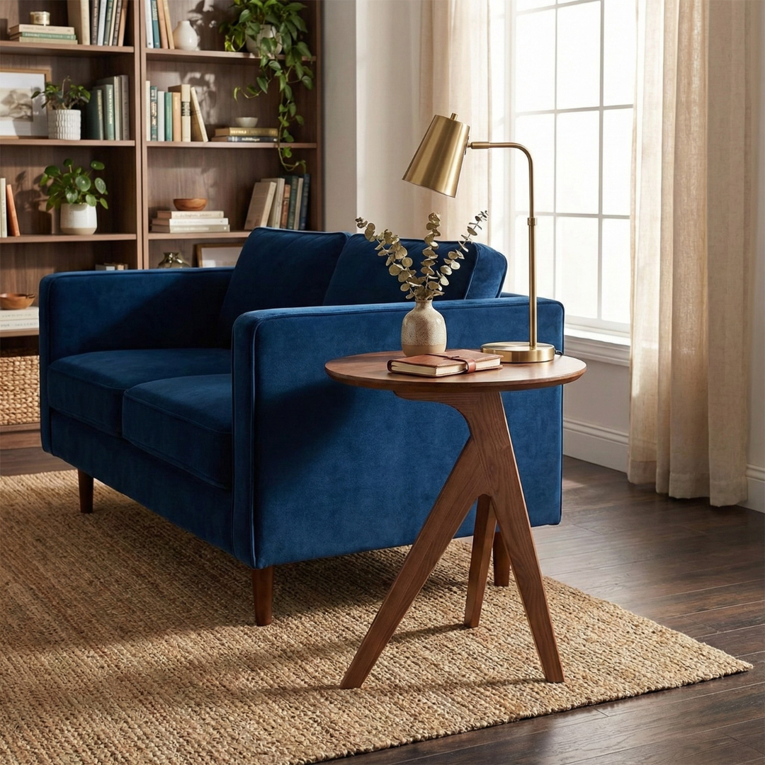 Table d'appoint ronde en bois massif